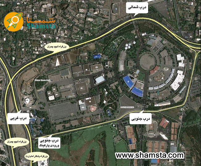 نقشه بیرونی نمایشگاه بین المللی تهران